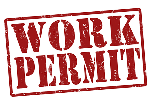 Work Permit stamp